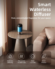 Blue nano mist diffuser covering up to 600 sq ft