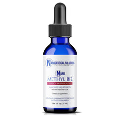 Bottle of NANO Methyl B-12 1000mcg Berry Flavor drops