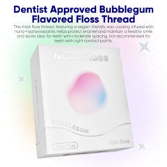 Close-up of NanoFloss Threader floss for enamel care
