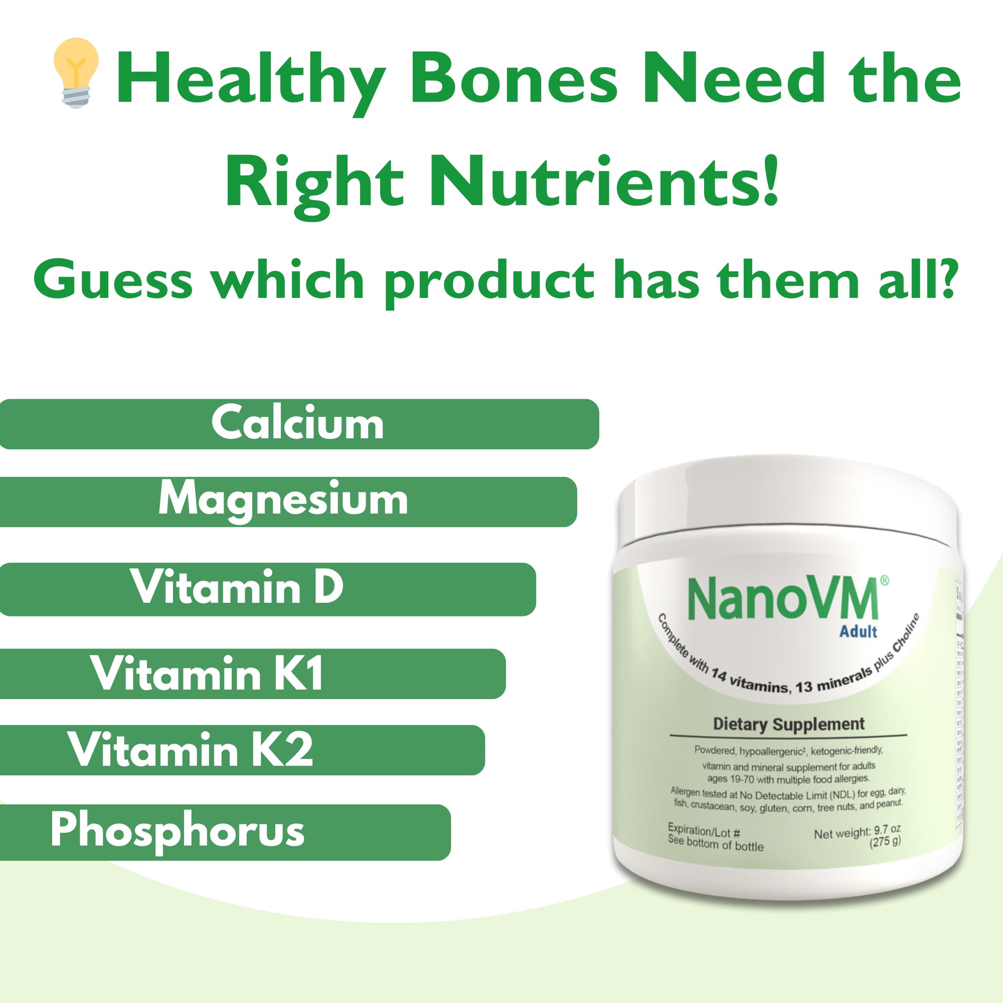 Allergen-free safety seal on NanoVM jar