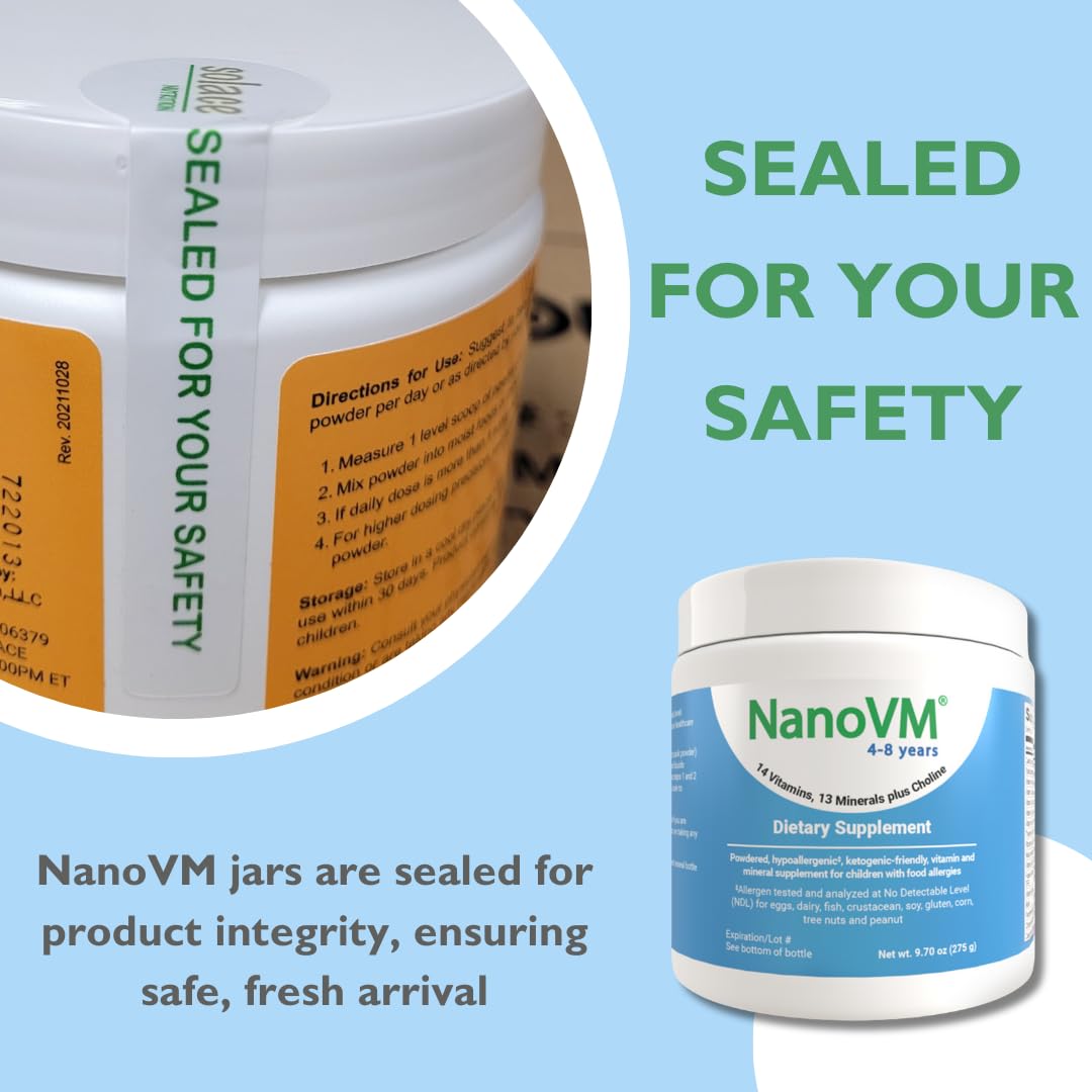 Allergen-free formulation label for NanoVM powder