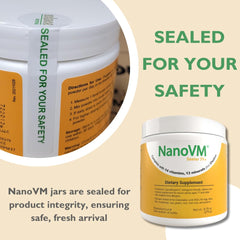 NanoVM Senior 71+ powder stirred into oatmeal.