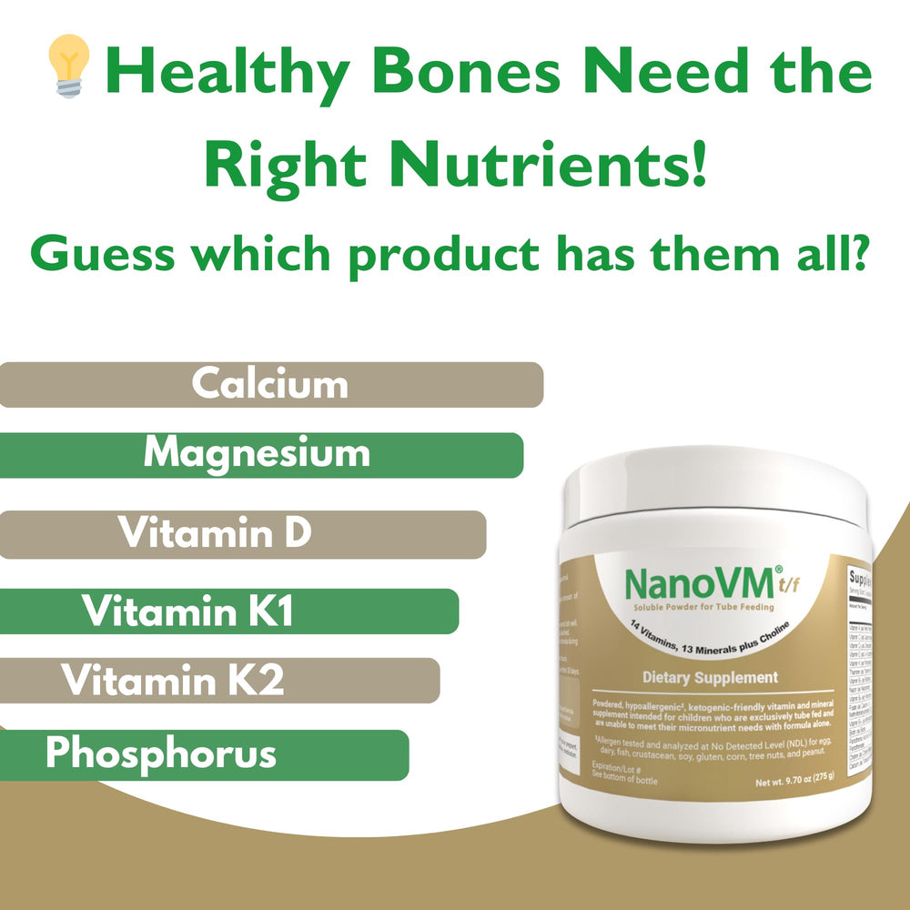 NanoVM t/f label emphasizes 13 minerals for mineral balance.