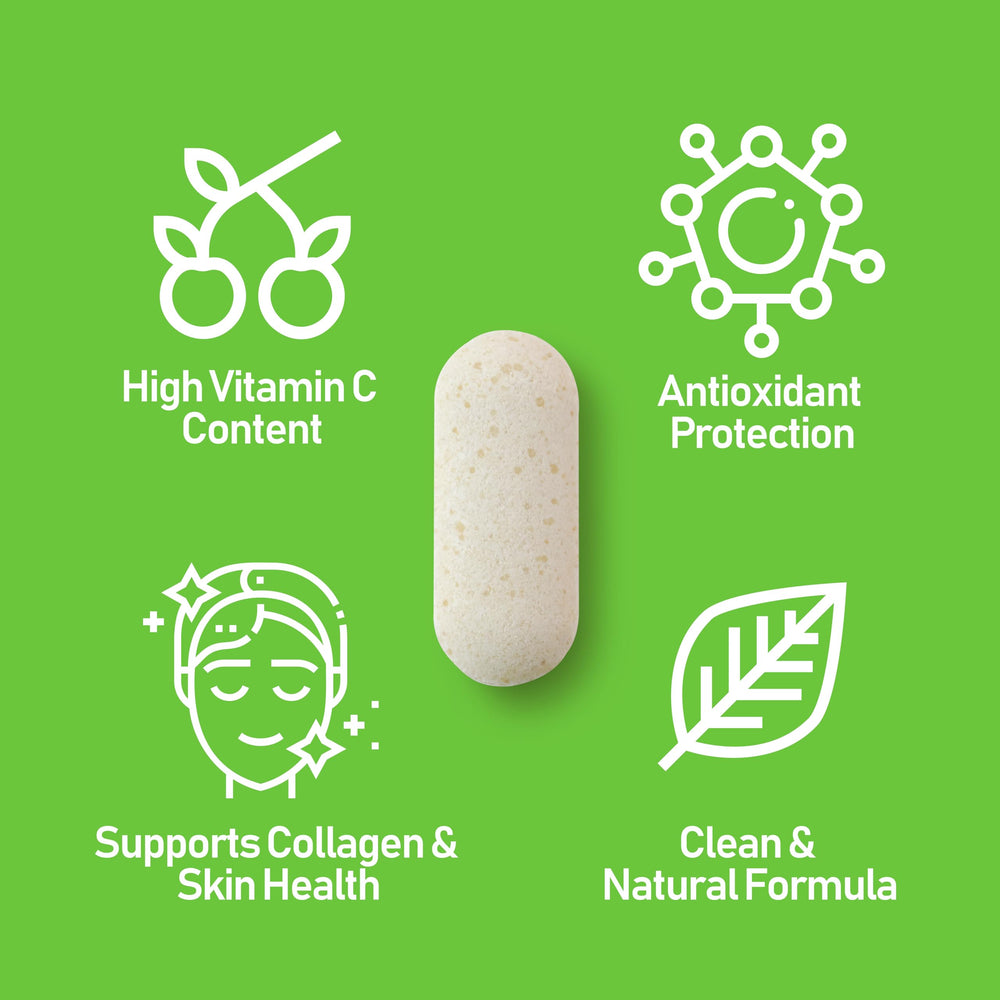 NANOWELL Acerola Cherry Vitamin C 1000mg bottle - back label