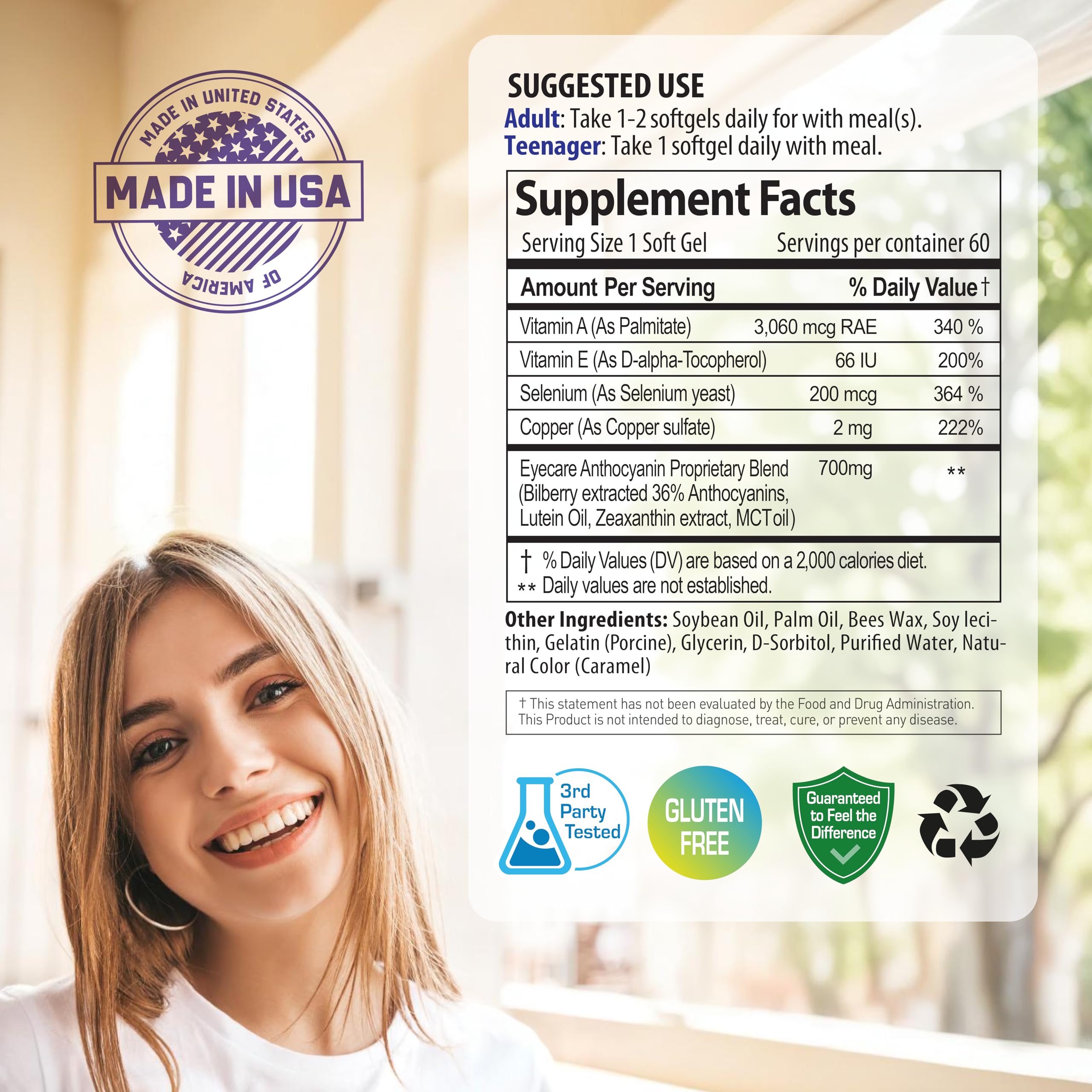 Bilberry extract delivering 36% anthocyanins for retinal health