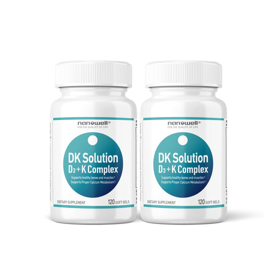 NANOWELL DK Solution 120 Softgels, two-bottle package (hero image)