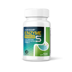 NANOWELL Enzyme Premium S bottle and capsules on white background