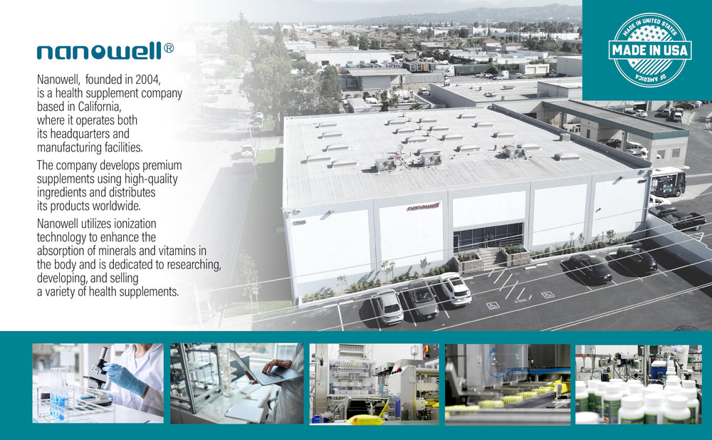 Bottle of NANOWELL Enzyme Premium S emphasizing 60 capsules and 60-day supply