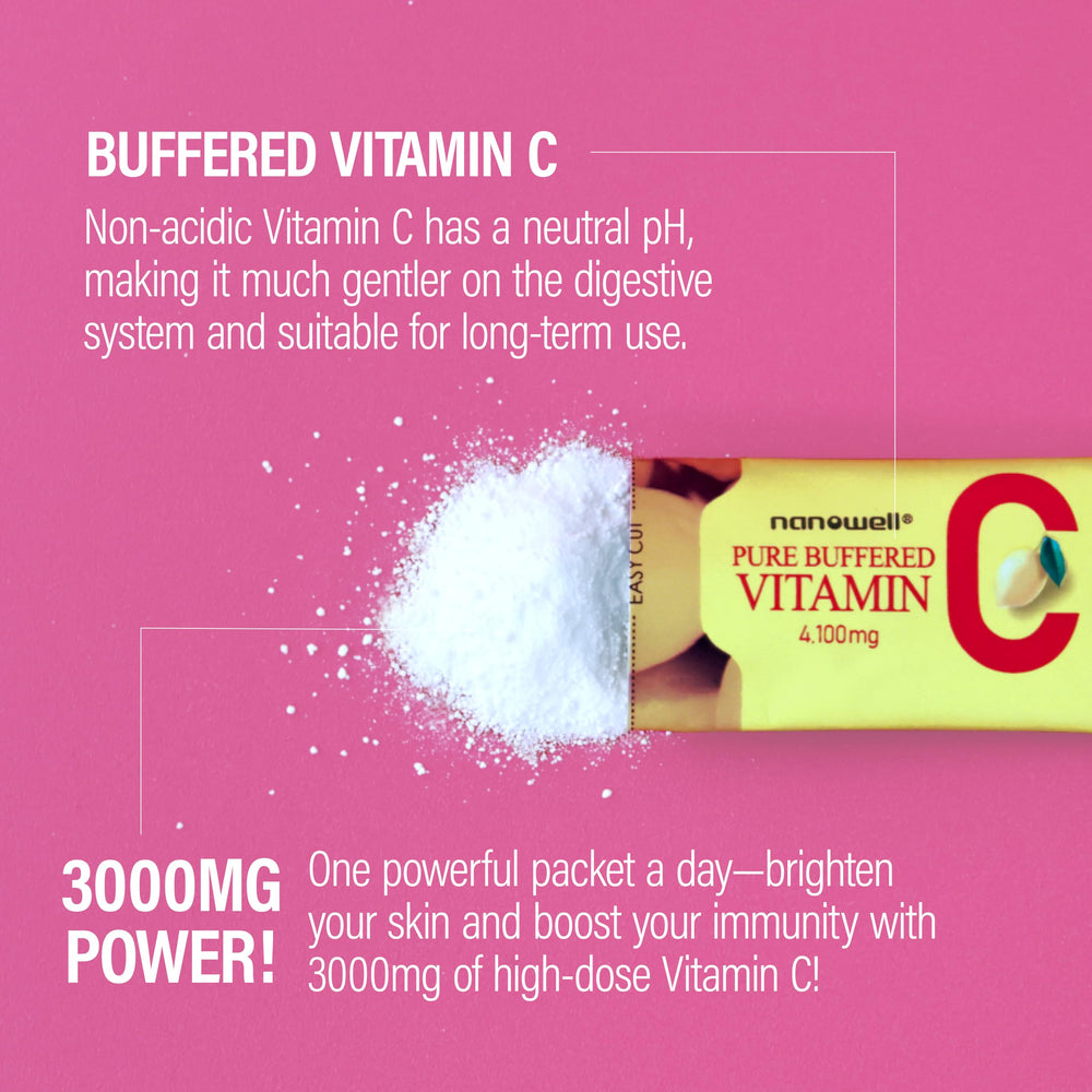 NANOWELL vitamin C 3000 mg packaging and ingredients