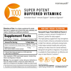 Digestive-friendly buffered Vitamin C 1000 mg packaging image