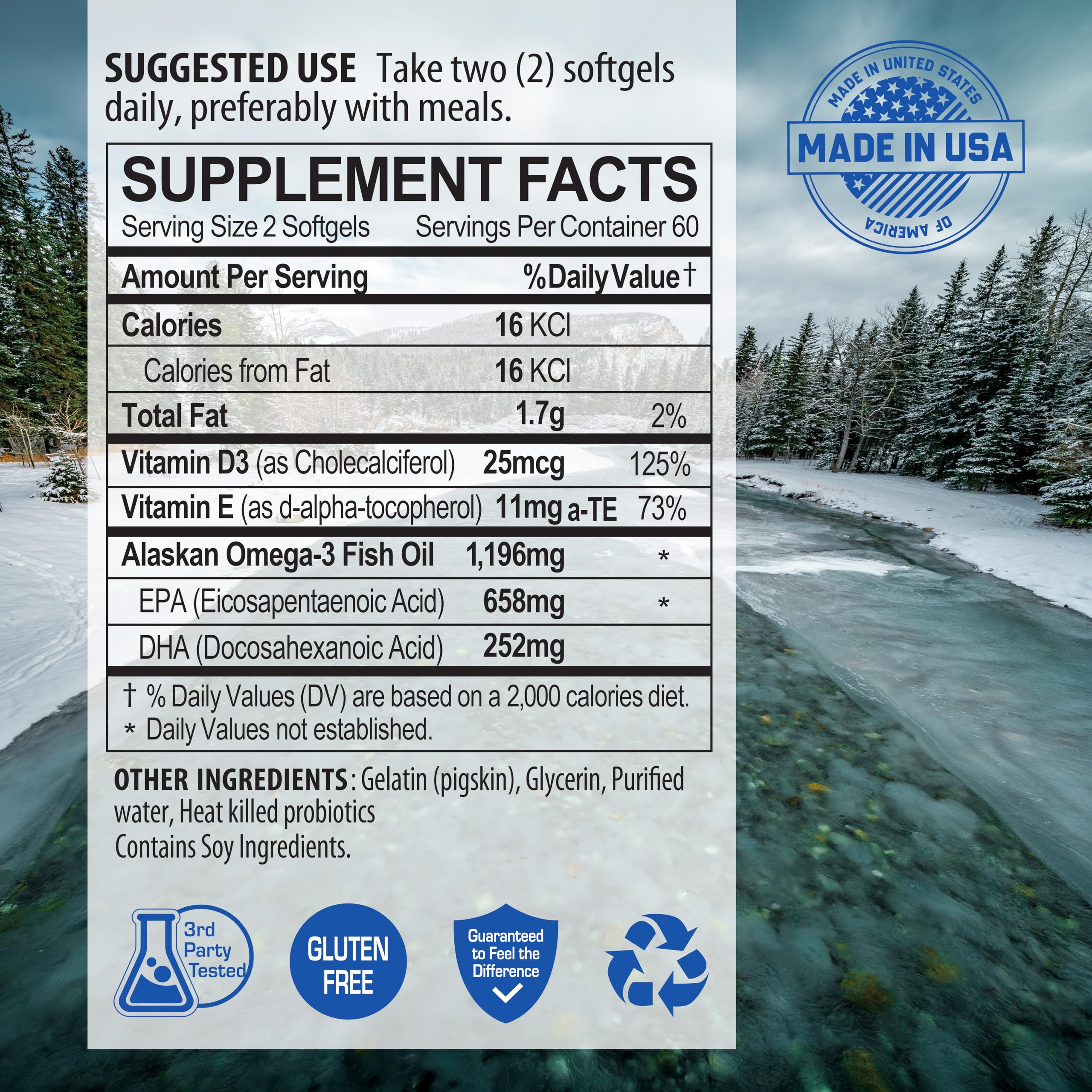 Softgels spilled beside the NANOWELL bottle