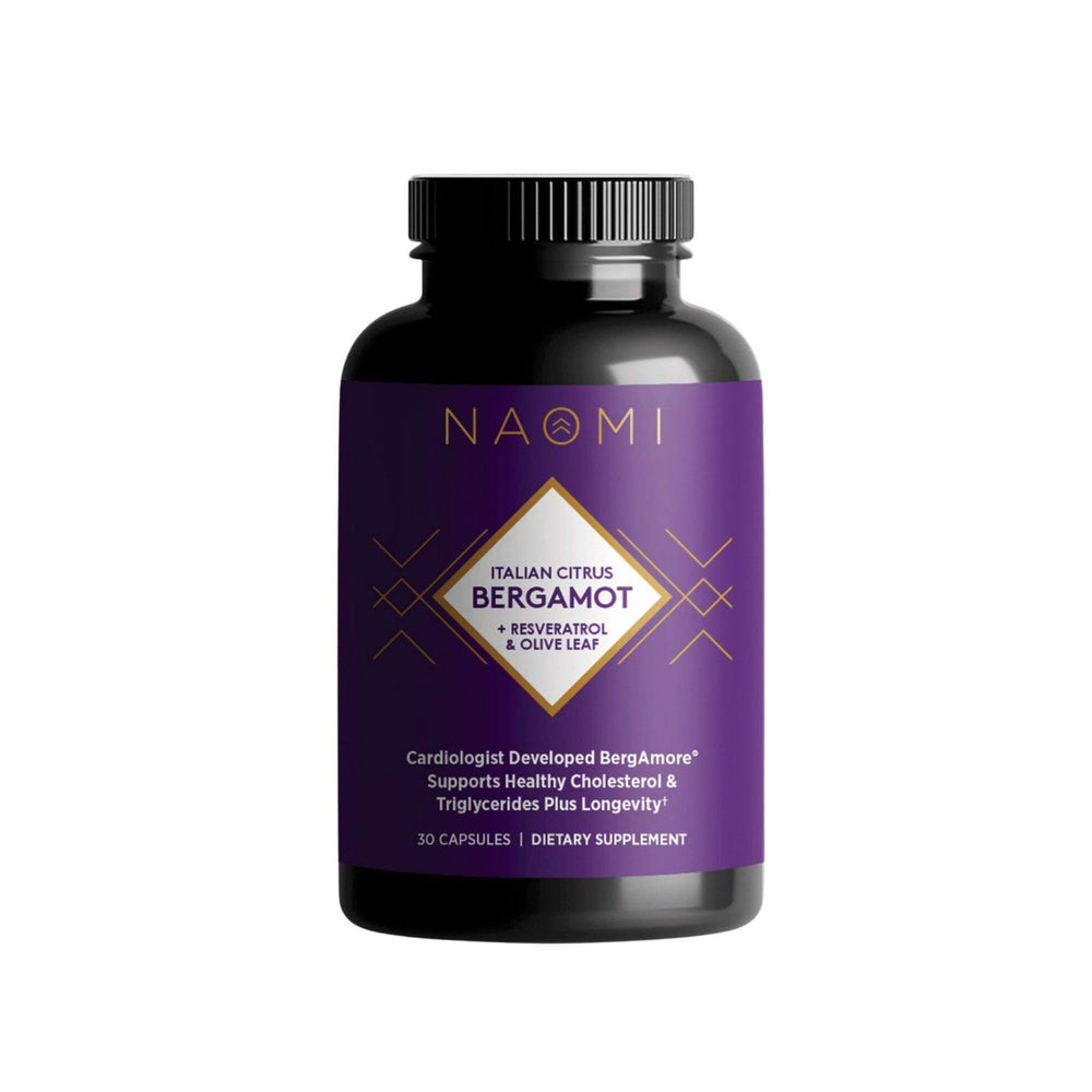 NAOMI Citrus Bergamot 500mg + Resveratrol bottle - front view