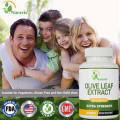 Independent third-party testing certificate for Naravis Olive Leaf Extract