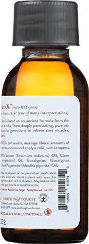 Narayan Oil ingredients close-up: mint, eucalyptus, clove