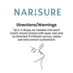 Narisure branding and label on packaging communicates doctor-developed care.