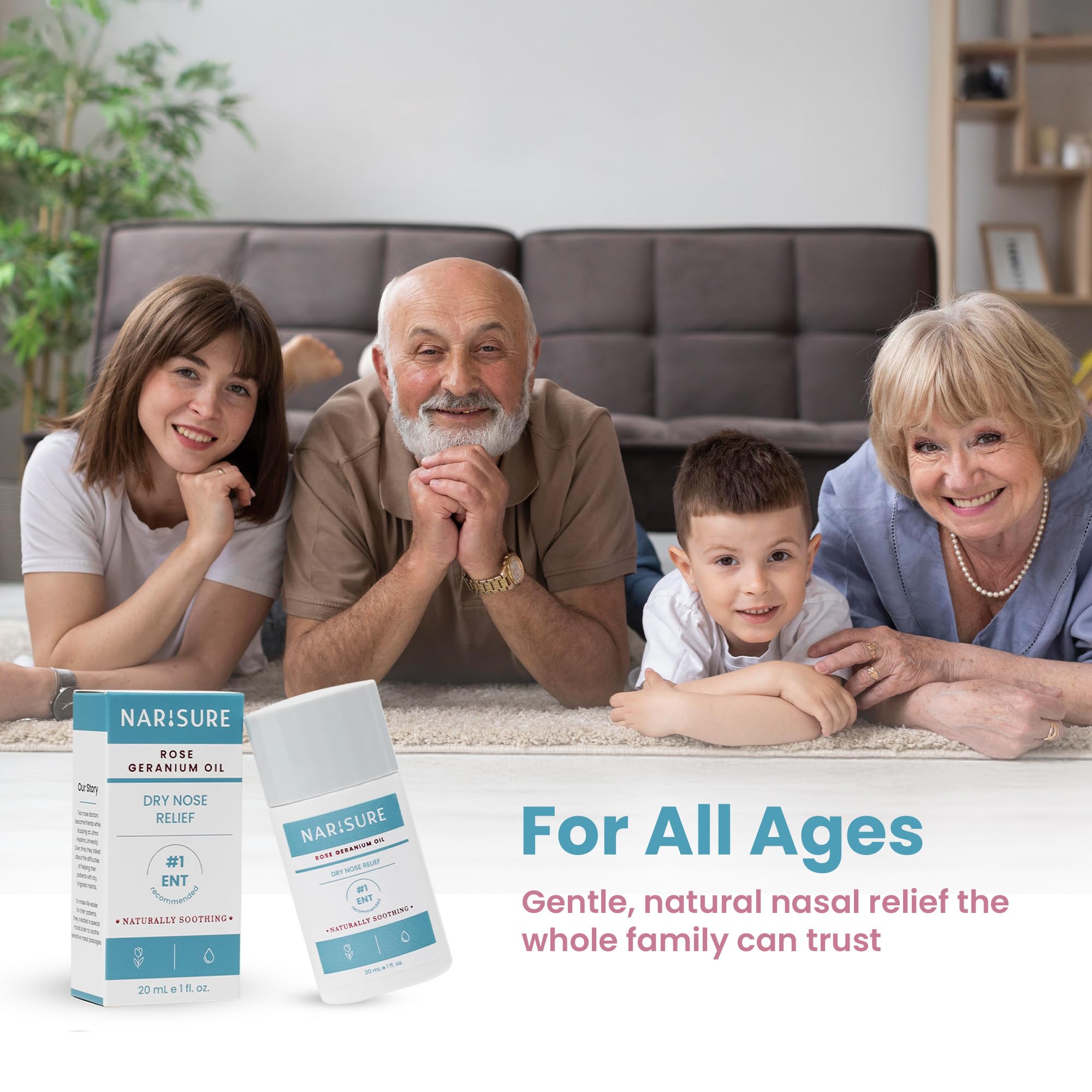 Narisure helps during colds and dry indoor air for comfortable nasal moisture.