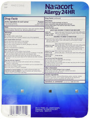 Nasacort allergy nasal spray demonstrates quick relief from congestion.
