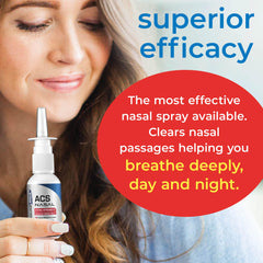 Graphic showing clear nasal passages after using ACS 200