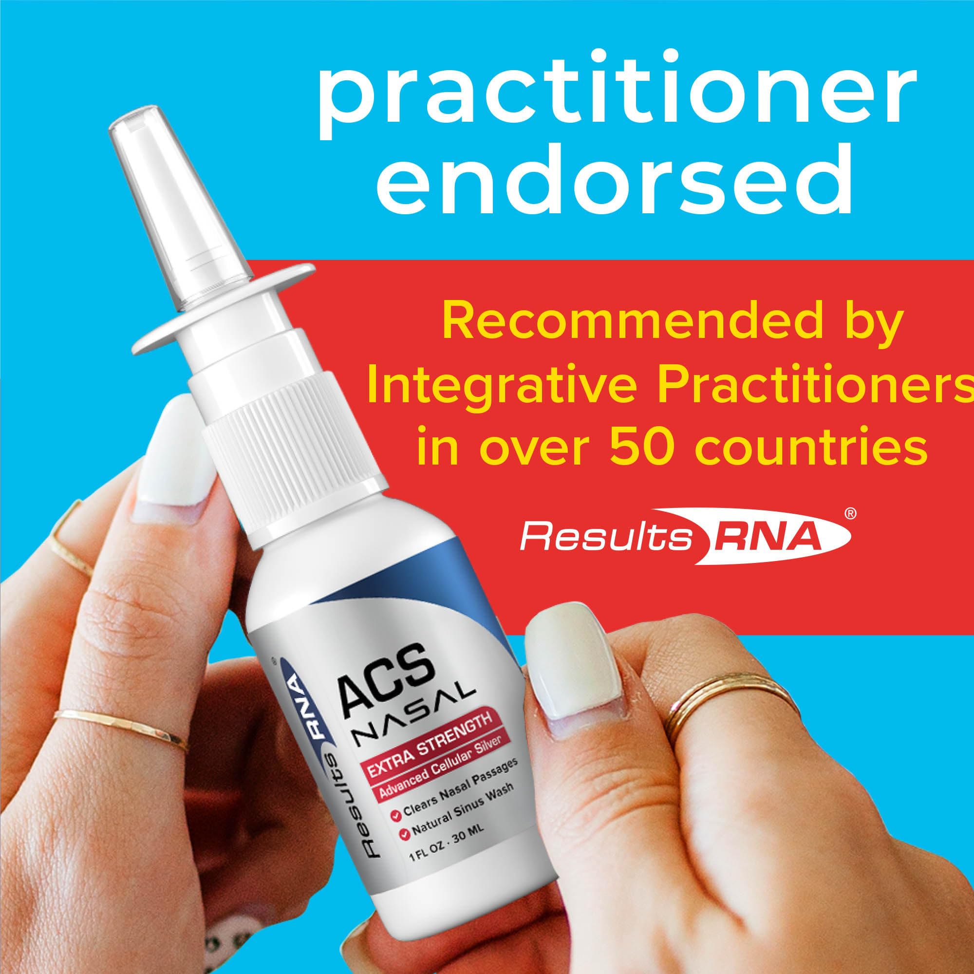 Nasal spray being used