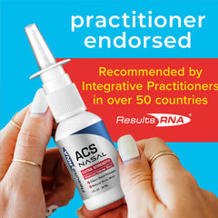 Nasal spray being used