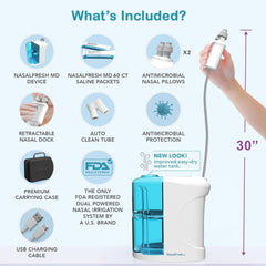 NASALFRESH MD nose pillows close-up shows comfortable, hygienic replacements