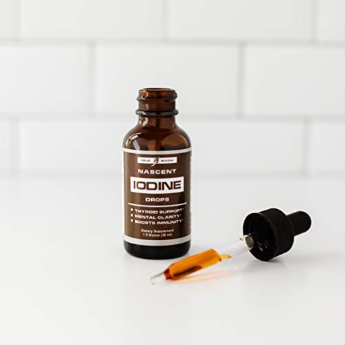 Concept image showing Nascent Iodine Drops supporting energy and immunity
