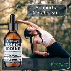 Front packaging of Nascent Iodine 2oz bottle with label visible