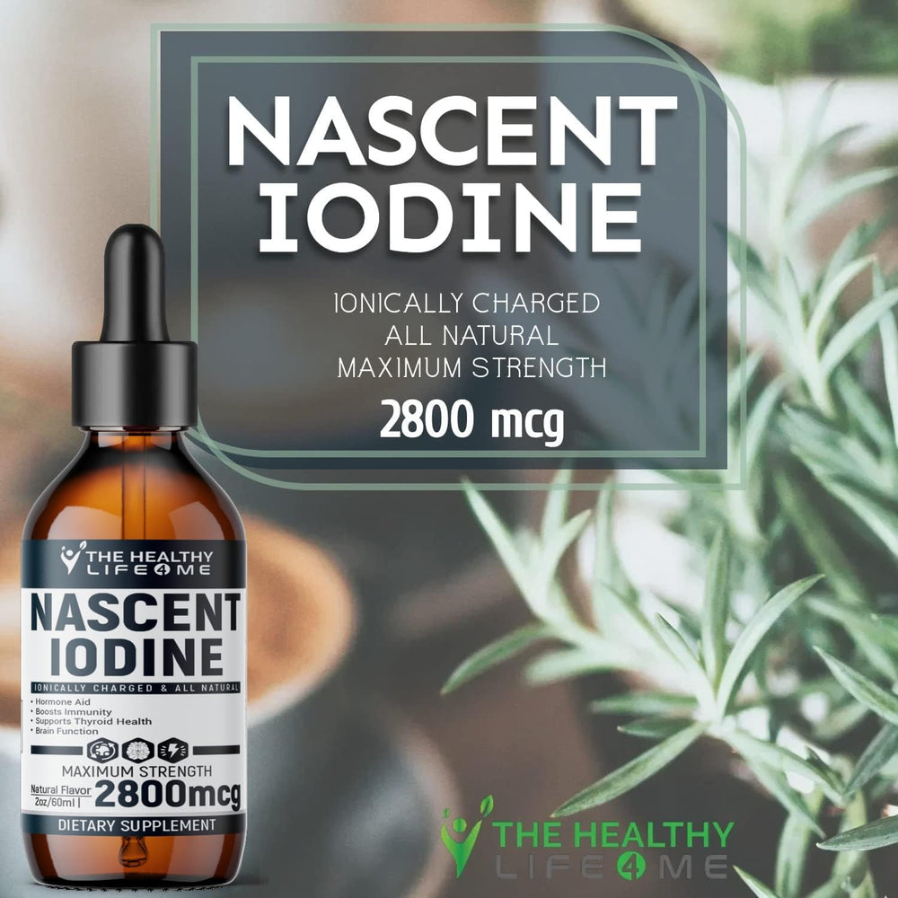 Ingredients and purity details on Nascent Iodine label