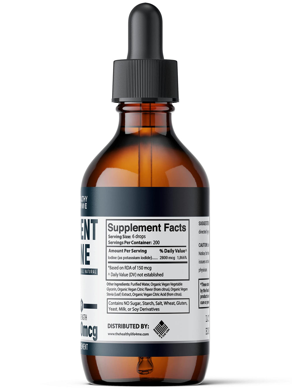 Amber glass bottle with Nascent Iodine liquid