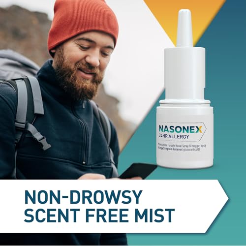 Nasonex bottle on table evokes daytime relief for busy households
