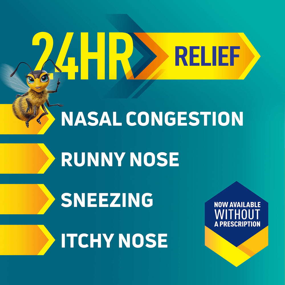 Nasonex nasal congestion relief depicted for hay fever and allergies