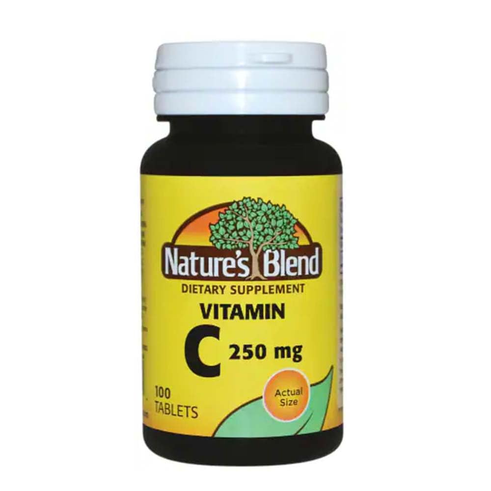 Nature's Blend Vitamin C 250 mg bottle label