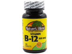 Nature's Blend NAT B Vitamin B-12 TB 100MCG 100 bottle label