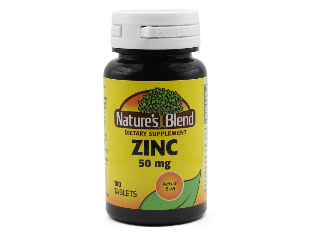 NAT B ZINC GLUC TB 50MG 100 bottle front