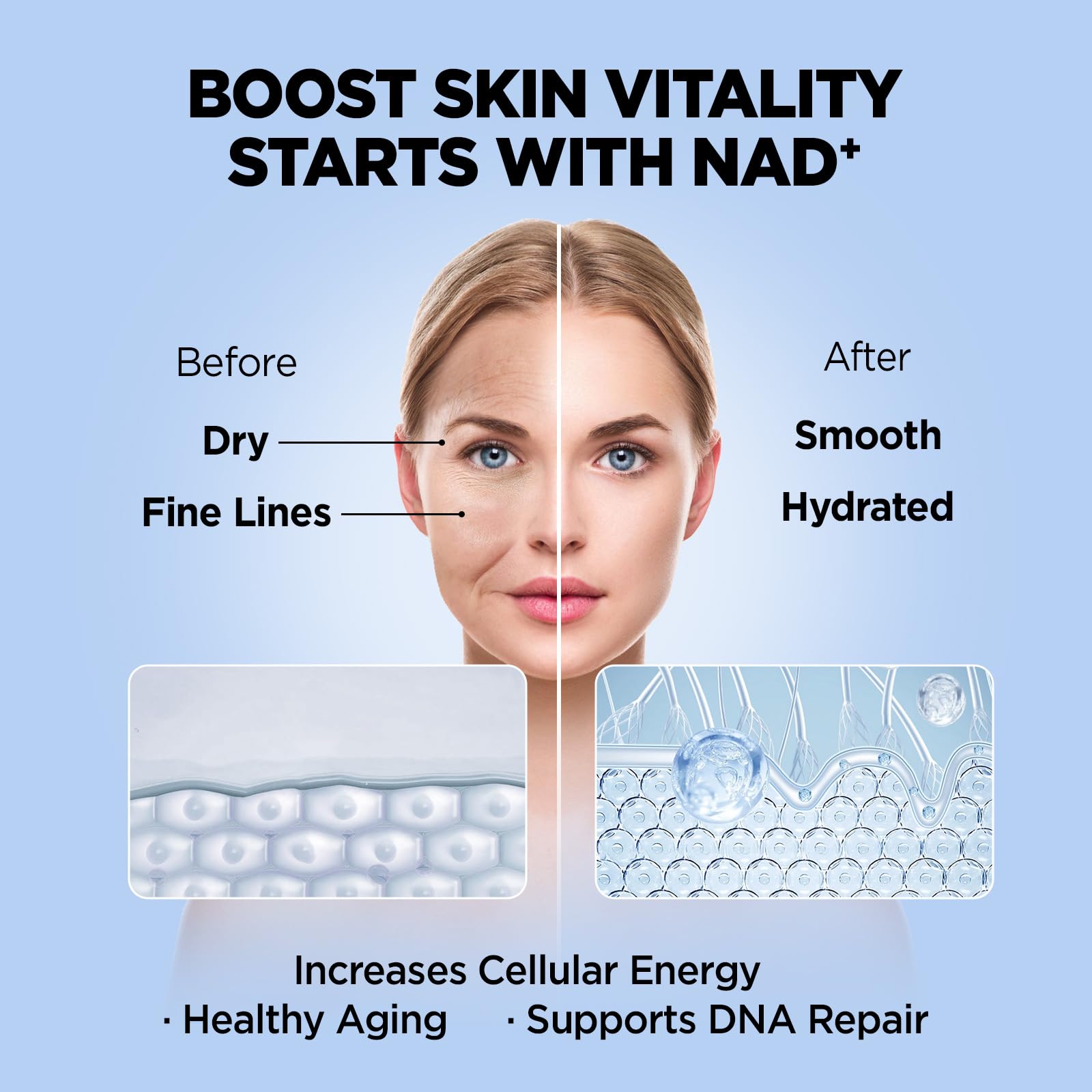NATISLAND NAD+ liquid formula with Resveratrol, Quercetin, CoQ10 and PQQ