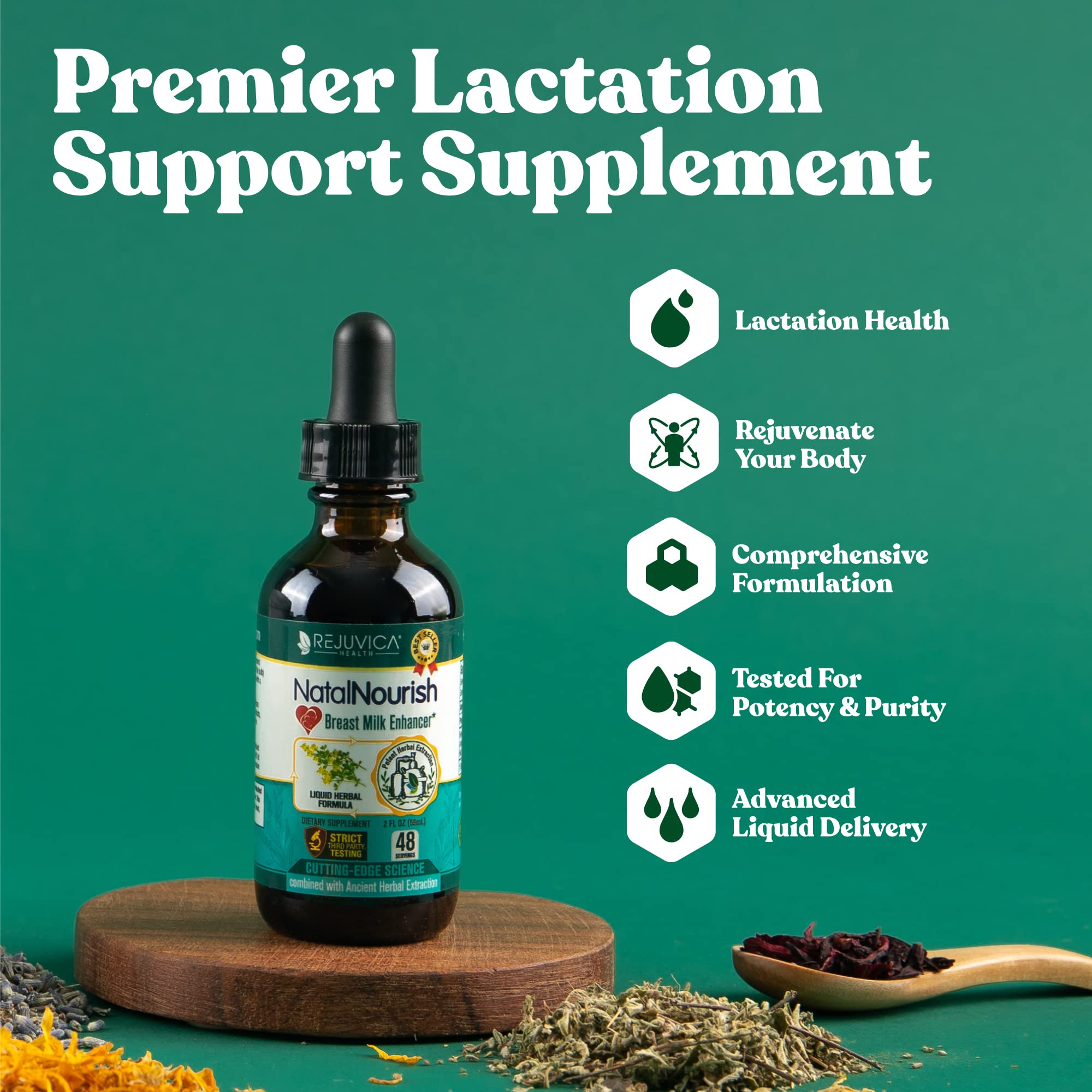 Rear view of NatalNourish bottle