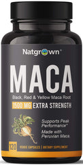 Natgrown Maca root capsules bottle front