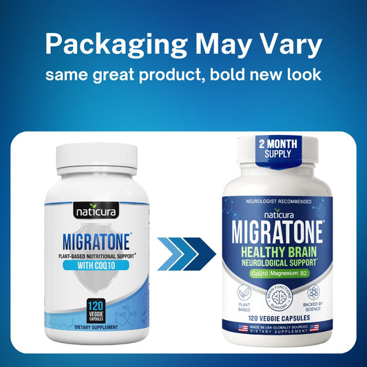 Close-up of Migratone capsules
