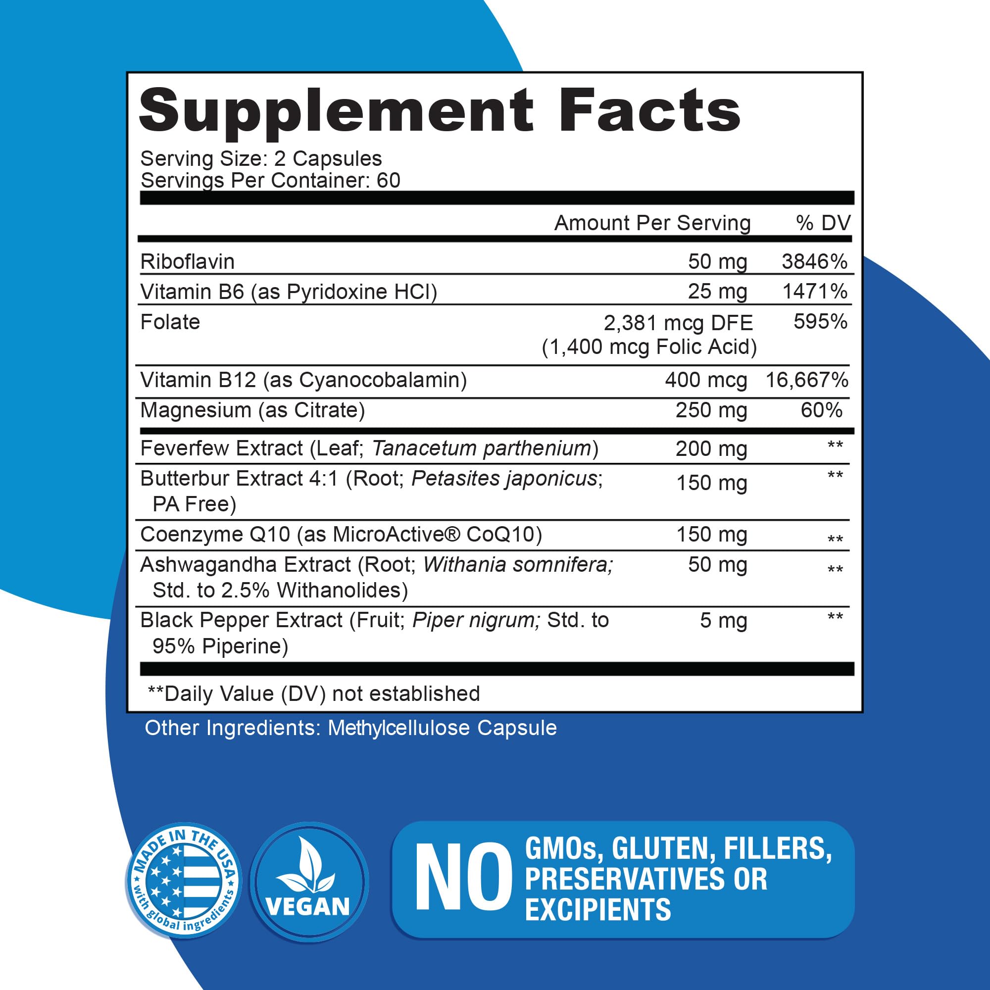 Naticura Migratone pa-free butterbur label emphasizes aspirin-free natural relief options