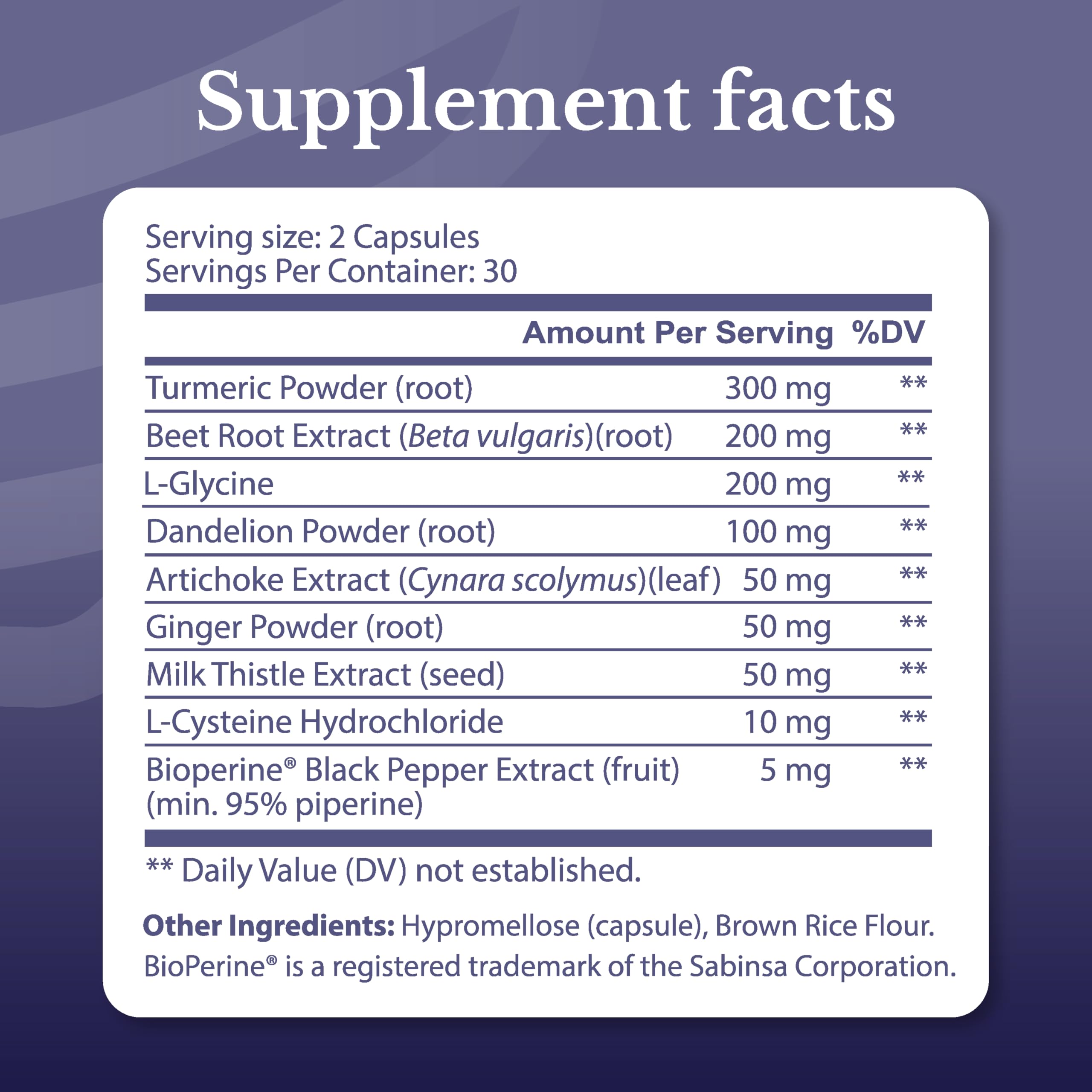 Close-up of Liver Renew label highlighting artichoke extract and milk thistle