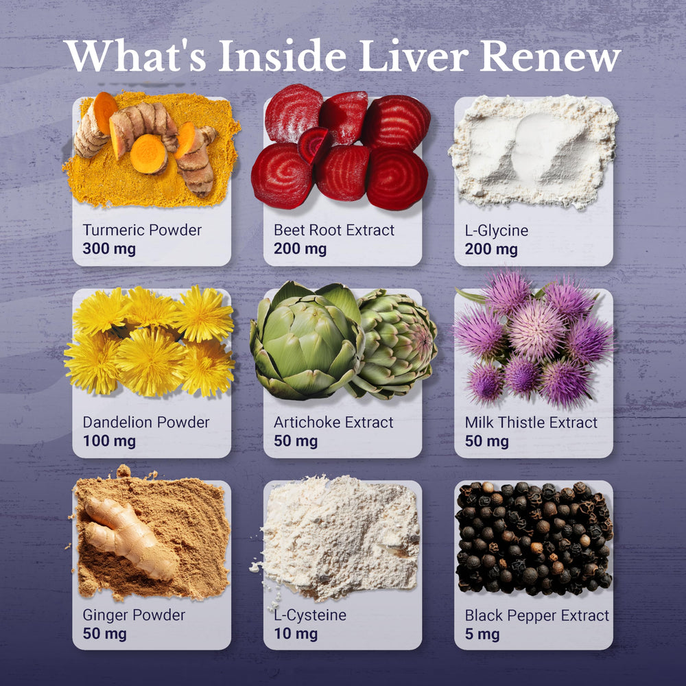 Nation Health MD Liver Renew capsules close-up on white background