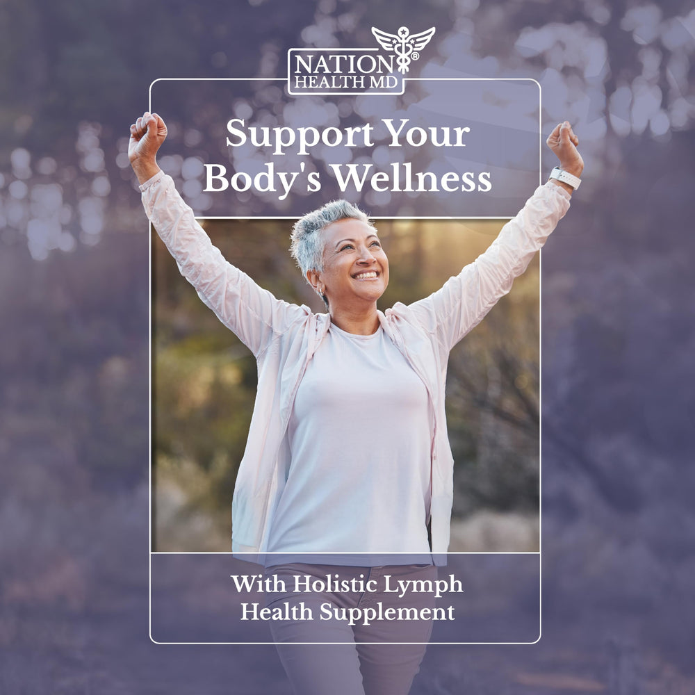 Nation Health MD Lymph MD ingredients bromelain closeup with digestive comfort notes.