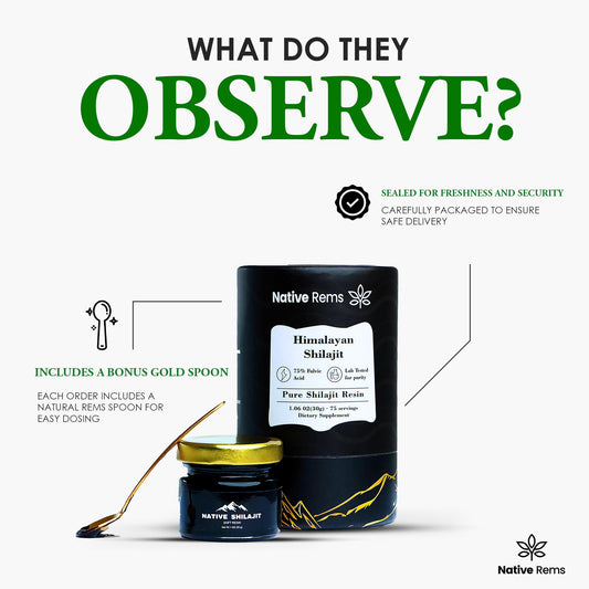 Native Rems Shilajit Resin packaging and label