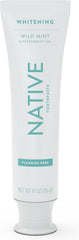 Tube of Native Wild Mint Fluoride Free Toothpaste, 4.1 oz