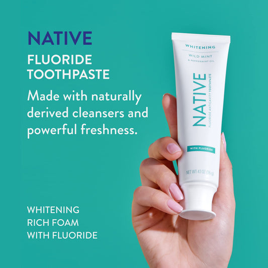 3-pack of Native Wild Mint toothpaste packaging