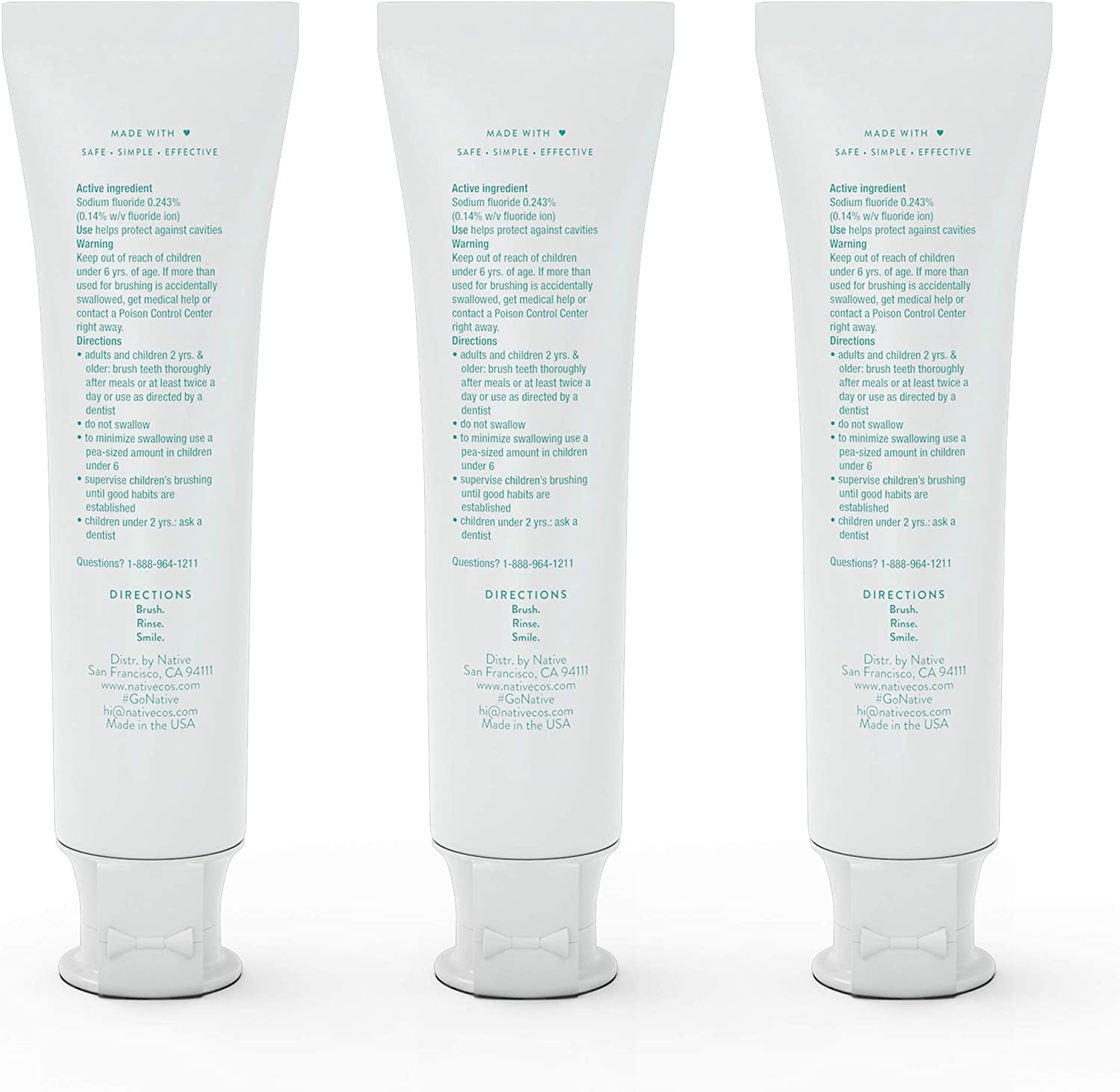 Born in the USA badge on Native Wild Mint toothpaste packaging