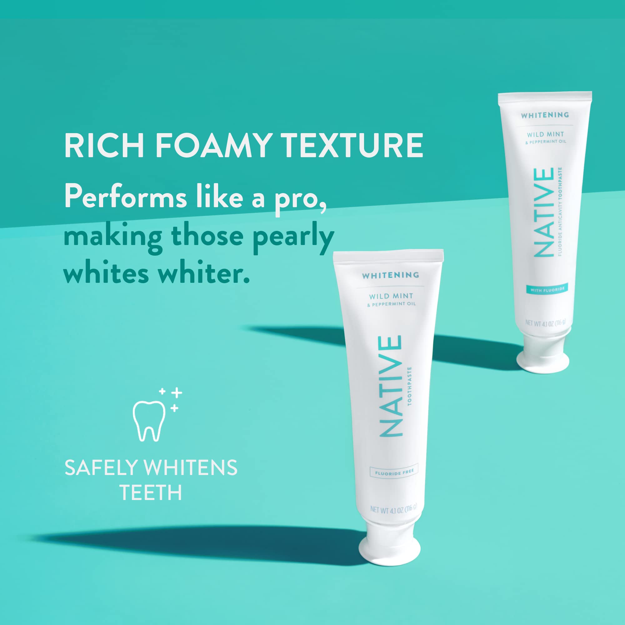 Native toothpaste packaging with Born in the USA label
