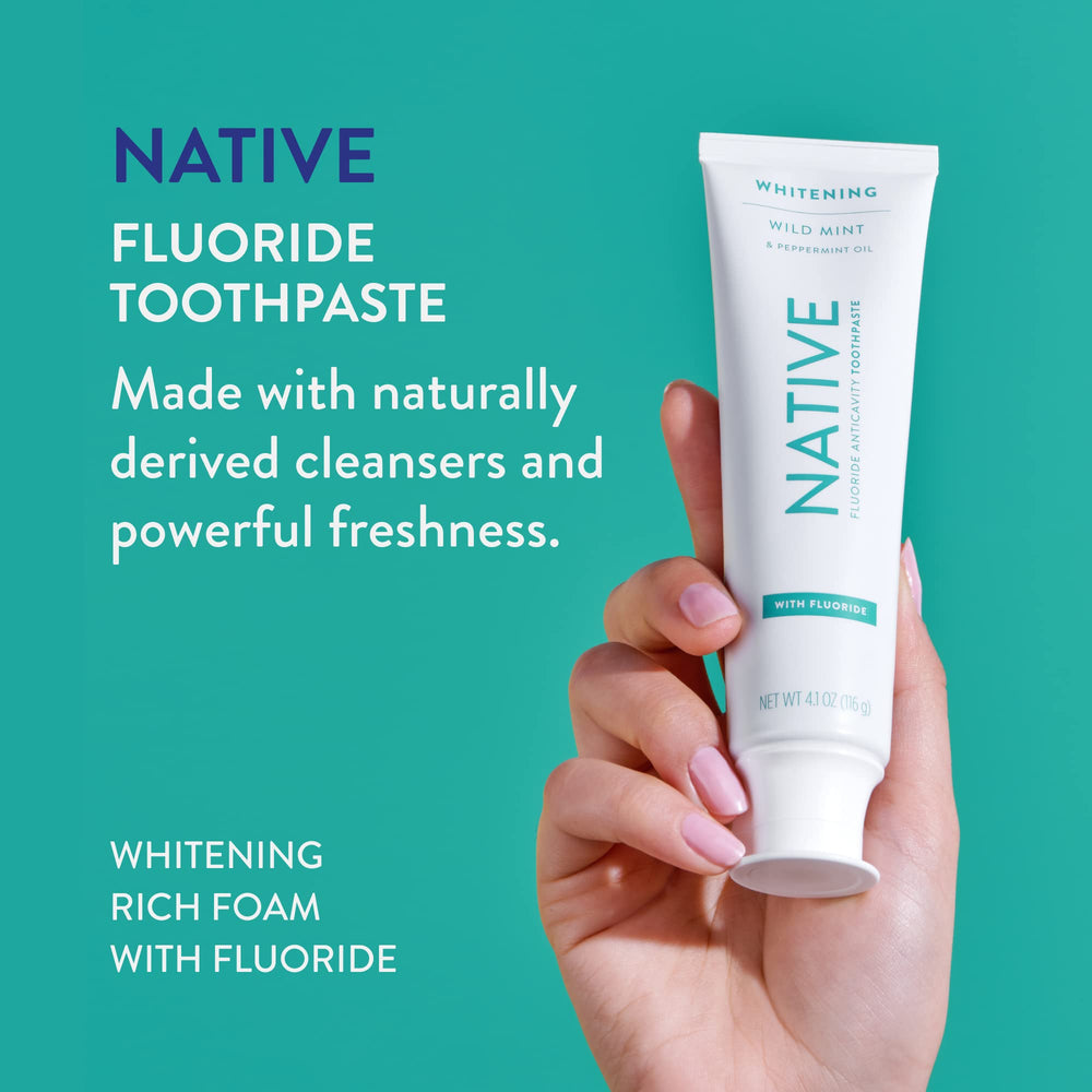 Native toothpaste Wild Mint with Fluoride 4.1 oz packaging