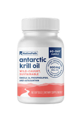 NativePath Antarctic Krill Oil 500mg softgel bottle - hero image