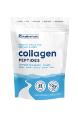 NativePath Collagen Peptides bottle with label on white background